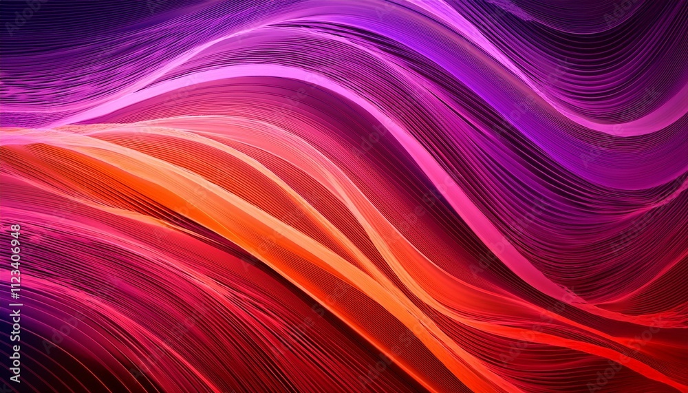 Naklejka premium Vibrant Waves: A Dynamic Abstract Flow