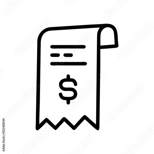 Bill Icon with Dollar Sign