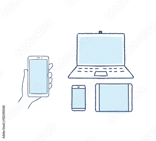 スマホとタブレット端末とノートパソコン