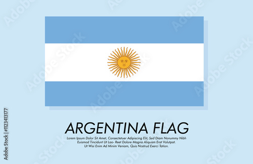Vector Argentina flag banner Argentina flag blue background Vector illustration design Argentina independence day banner design 