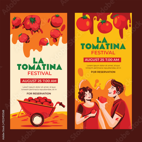 People crammed into this huge tomato fight on La Tomatina Festival Bnner Set