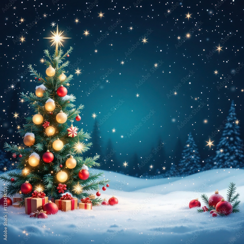 Obraz premium Elegant Holiday-Themed Background for Christmas and Winter Designs
