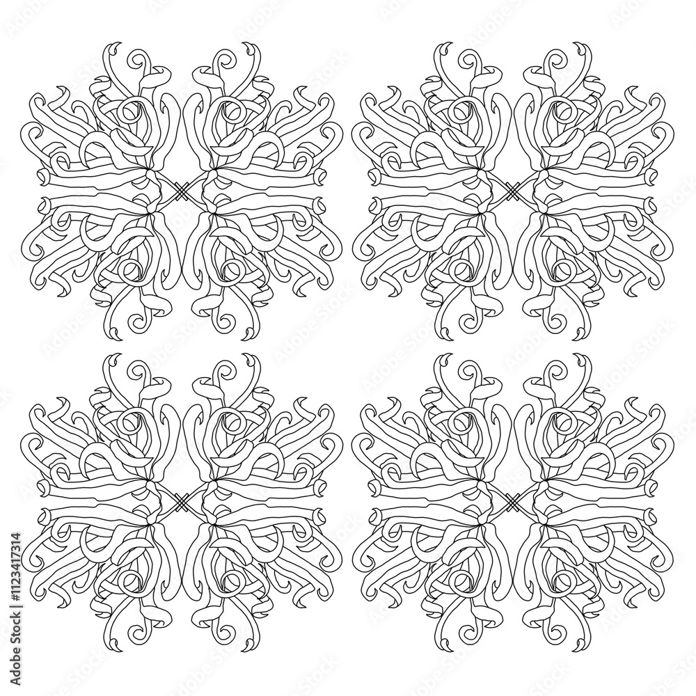 Fototapeta premium Bright floral patterns are perfect for printing on general decoration
