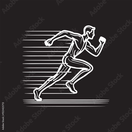 Running man illustration