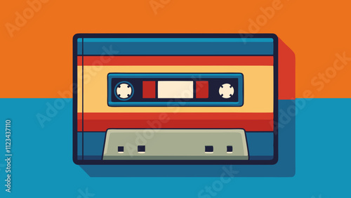 Cassette icon. Music sound melody and song theme. Colorful design. Vector illustration