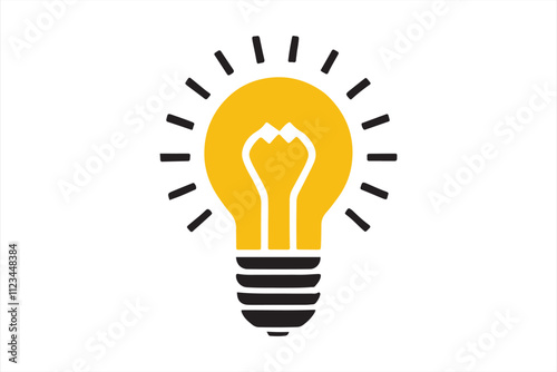 electric light bulb LED light bulb vector art illustration
