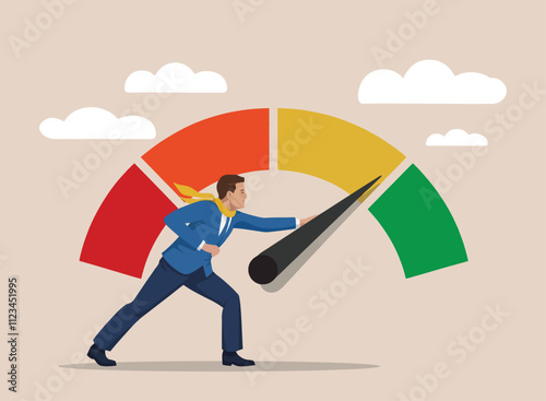 Push skill level, credit score or increase performance, improvement or effort to be better