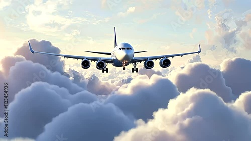 Military Jets and Commercial Airlines Over Peaceful Countryside