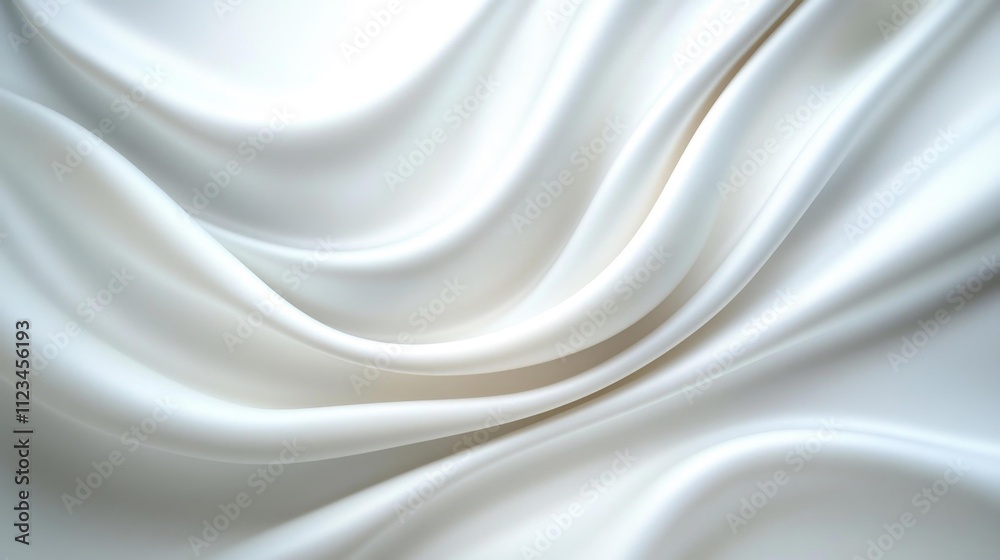 Obraz premium 3D render of a white abstract background with curved lines and a minimalistic design. Generative AI