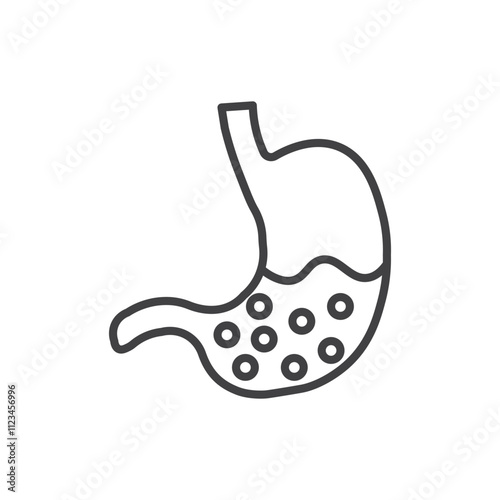 Stomach isolated icon. vector illustration.