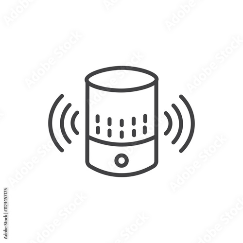 Smart speaker isolated icon. vector illustration.