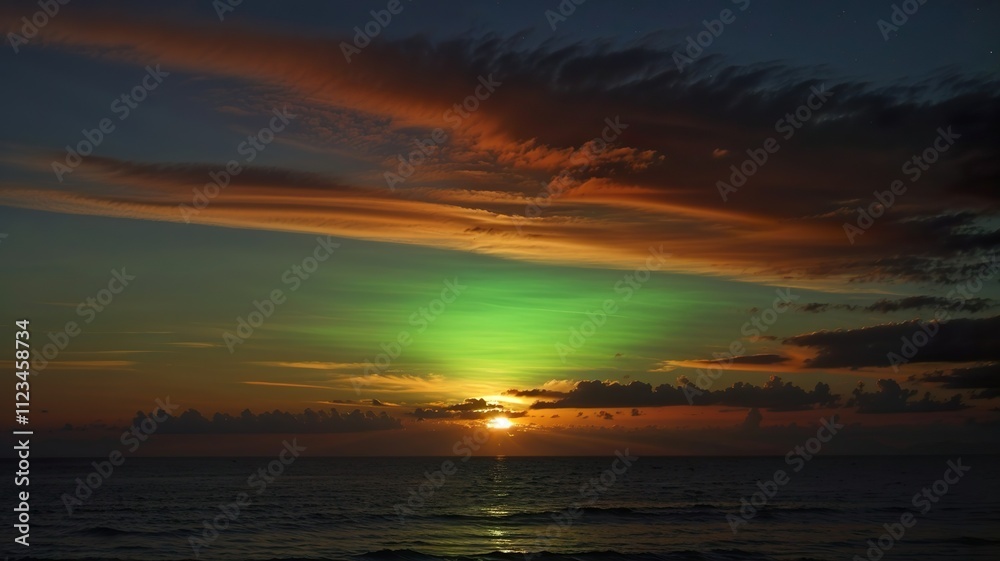 Obraz premium sunset over the ocean
