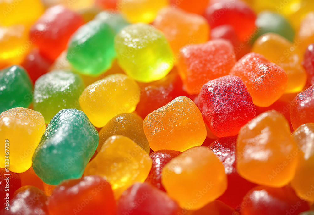 a vibrant assortment of gummy candies a vibrant assortment of gummy candies