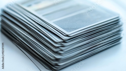 Rolodex with Empty Cards on White Background. Generative AI