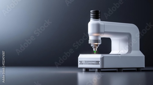 Laser cutting machine mockup isolated on a white background. Generative AI photo