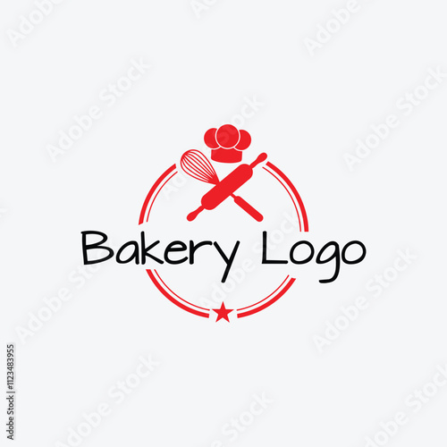 bakery cake baking and restaurant hotel logo design vector