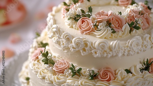 Elegant wedding cake adorned with delicate floral accents, showcasing intricate designs and the artistry involved in creating memorable celebrations.