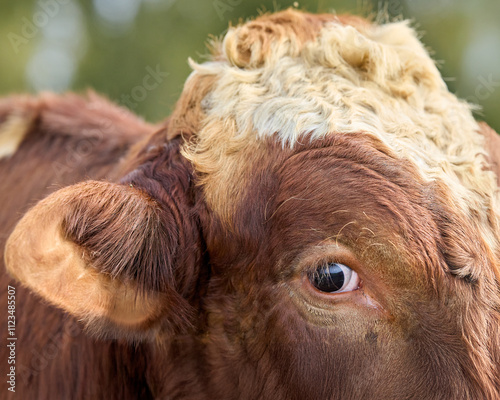 Close up of the eye of a cow