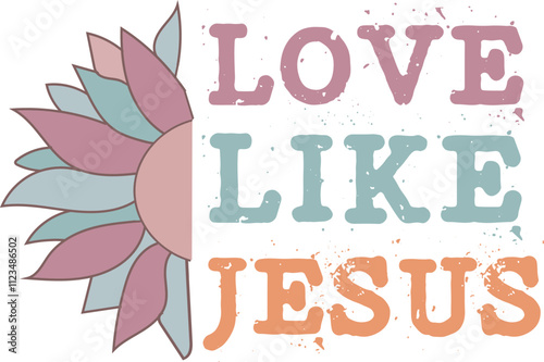 Faith & Jesus Retro Design, christian, religious, faith, jesus christ,  t-shirt, graphic, religious symbol, 