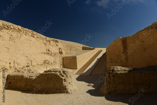 Tombs of the Nobles, Ramose, Luxor, Egypt, Africa. The entrance to tomb TT33. photo