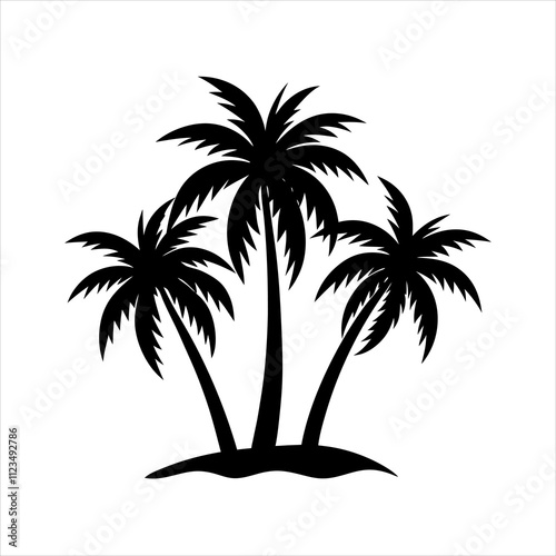 silhouette of palm trees