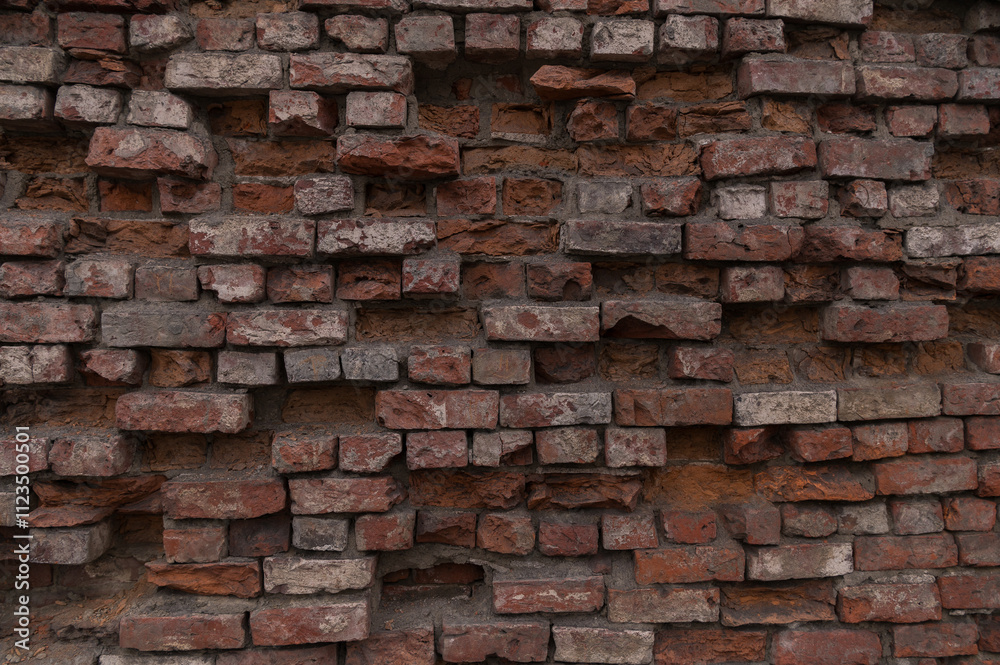 Fototapeta premium view of the old brick wall