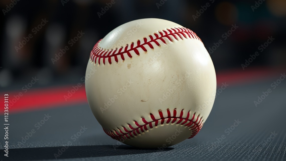 Baseball Red Stitching Sharp Photo, High Quality, Deep Mood, Bright Lighting Baseball Red Stitching Sharp Photo, High Quality, Deep Mood, Bright Lighting