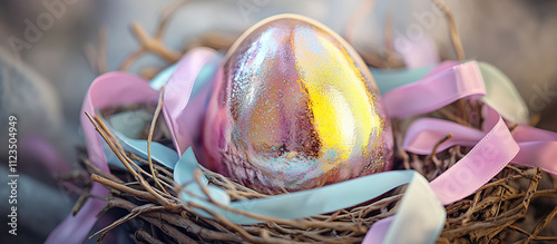 easter egg with multiple coloure shade