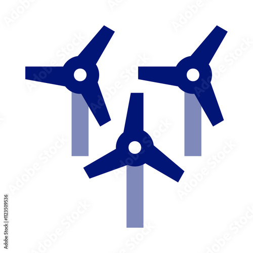 Wind Turbine Power Generator Duotone Icon