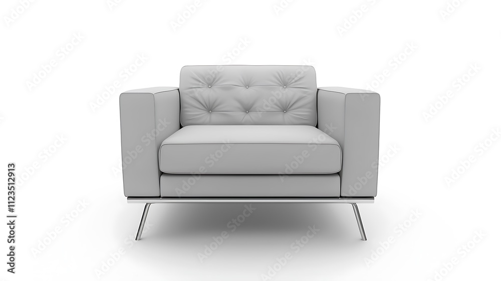Fototapeta premium A white couch with a white cushion