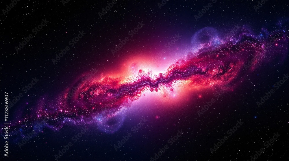 Fototapeta premium Dreamy Galaxy Background with Vibrant Colors