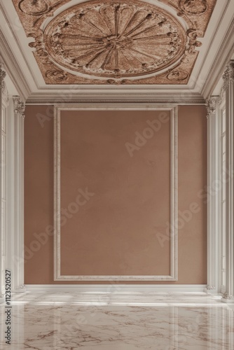 Wallpaper Mural PANTONE 17-1230 Mocha Mousse Baroque Ornate Marble Design Torontodigital.ca