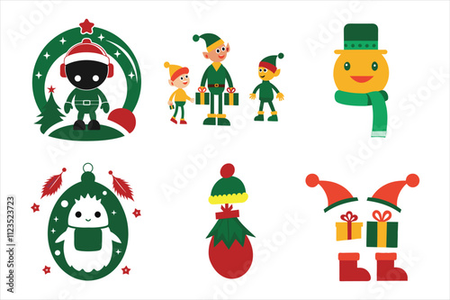 Merry Christmas to you, my child,silhouette vector art illustration
