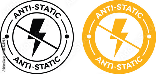 Free Download Anti static badge logo design. Suitable for safety from electricity, remove surface charge and information - GFXLoad