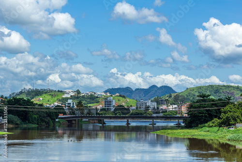 View of the city of Itaperuna, located in the northwest of Rio de Janeiro, Brazil. Known for its dry and warm climate, with beautiful sunsets. photo