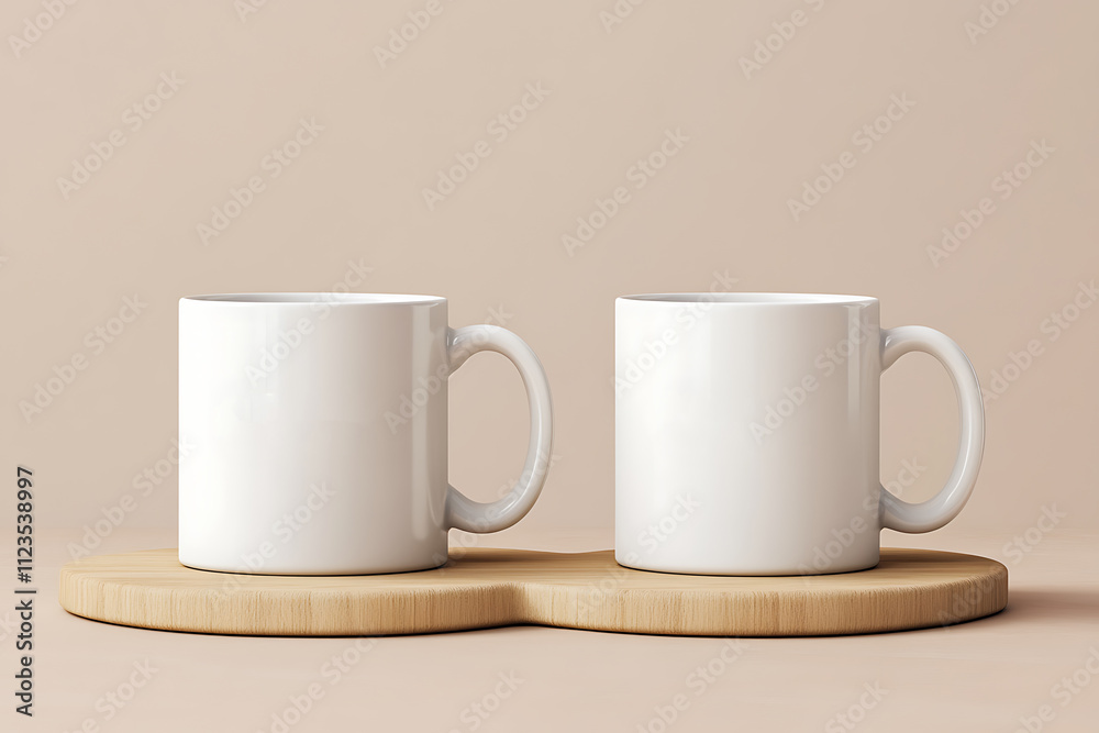 modern mug mockup on a neutral background, high quality finish showing creative design modern mug mockup on a neutral background, high quality finish showing creative design