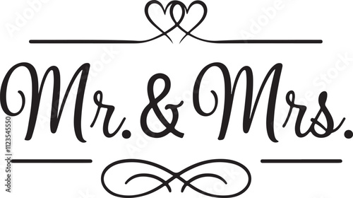 Elegant Mr. & Mrs. Calligraphy Design