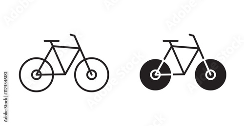 Bicycle Filled flat icons set for apps and web ui designs. photo