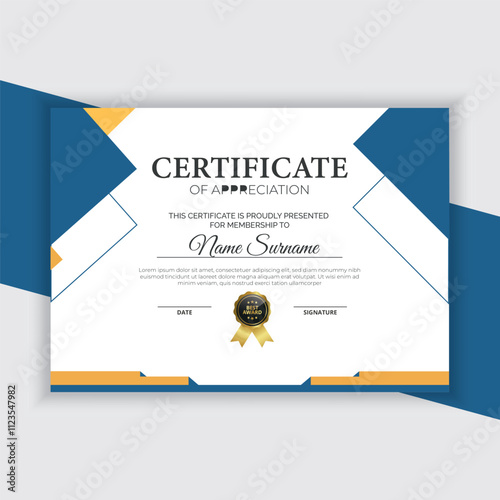 Creative Modern New Certificate Design Template