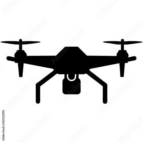 Drone silhouette clipart illustration, Drone vector art design isolated, vector illustration design