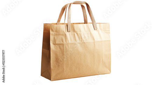 Eco-friendly brown paper bag, ideal for shopping or carrying goods sustainably.