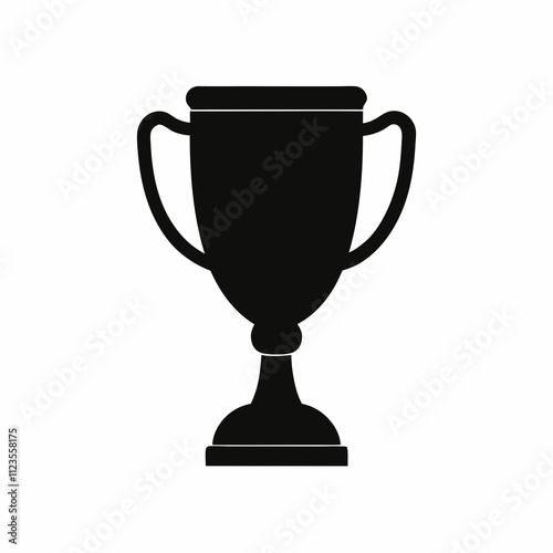 Trophy cup silhouette clipart illustration, Award cup vector art design isolated, vector illustration design