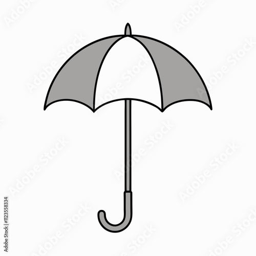 Colorful umbrella silhouette clipart illustration, Umbrella colorful vector art design isolated, vector illustration design