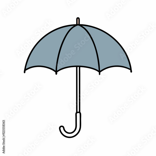 Colorful umbrella silhouette clipart illustration, Umbrella colorful vector art design isolated, vector illustration design