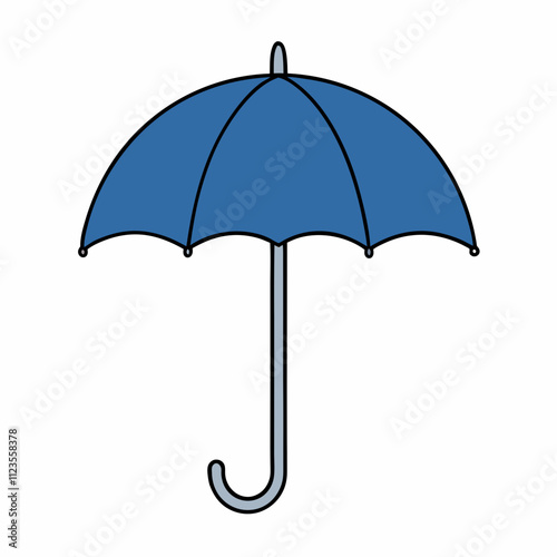 Umbrella silhouette clipart illustration, Umbrella vector art design isolated, vector illustration design