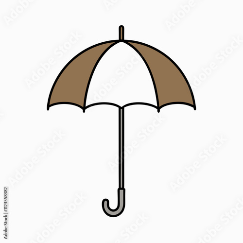 Umbrella silhouette clipart illustration, Umbrella vector art design isolated, vector illustration design