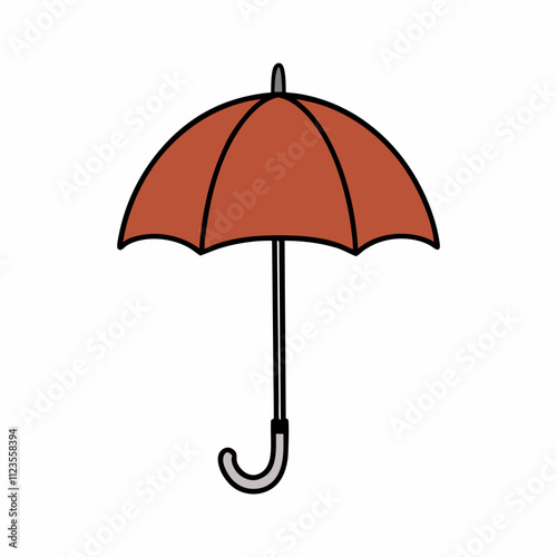 Umbrella silhouette clipart illustration, Umbrella vector art design isolated, vector illustration design