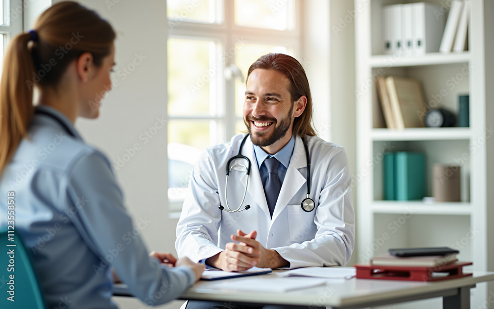 Fototapeta premium Doctor Consulting Patient with a Warm Smile