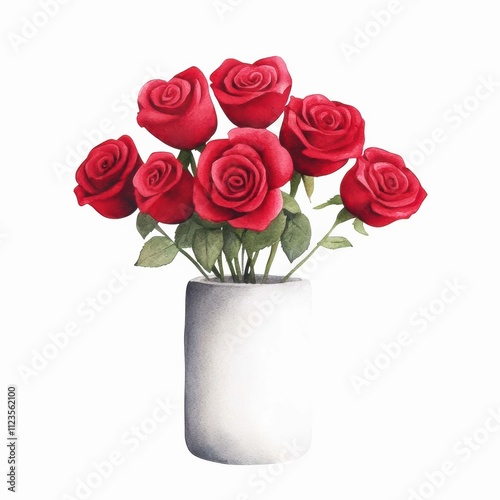Personalized valentine's gift surprisewrapped red roses in a vase romance delight
