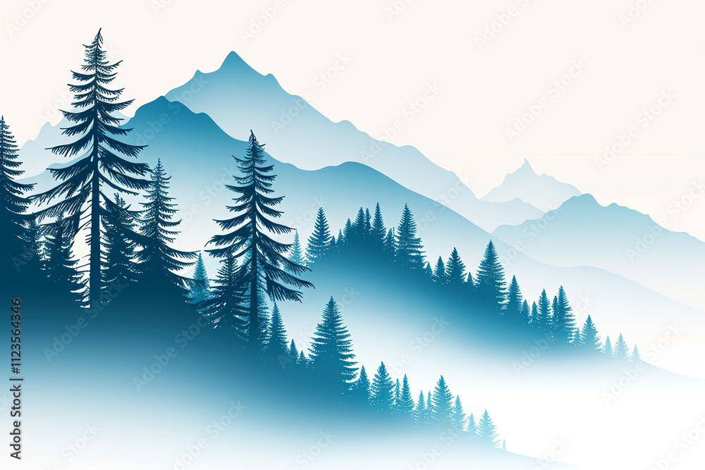 Fototapeta premium Glacial Mountain Panorama
